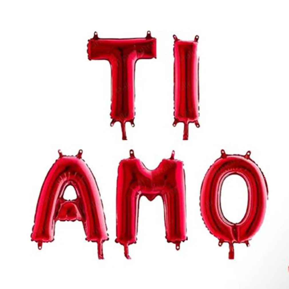 LETTERE GONFIABILI PALLONCINI ELIO TI AMO AMORE SAN VALENTINO ADDOBBI ROMANTICI