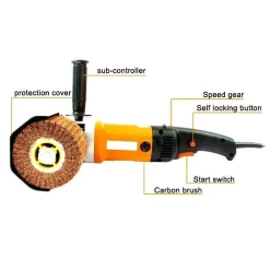 LEVIGATRICE A RULLO SPAZZOLATURA SATINATURA METALLI SMERIGLIATRICE 1900W MOD 120