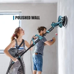 LEVIGATRICE TELESCOPICA PER MURI 1100 W A GIRAFFA CON LED 800-2300RPM 5 VELOCITÀ