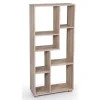 LIBRERIA DESIGN MODERNA SCAFFALE 7 RIPIANI ROVERE CASA UFFICI 127X60X24CM 750878
