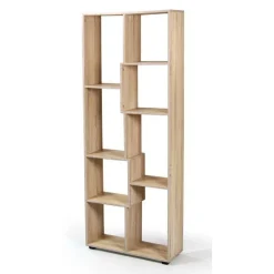 LIBRERIA H178X70X24 CM RIPIANI LEGNO ROVERE MOBILE SCAFFALE MODERNO GAIA 770722