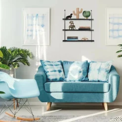 LIBRERIA MENSOLE SCAFFALE PARETE DESIGN MODERNA LEGNO METALLO 3 RIPIANI NERO