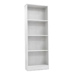 LIBRERIA MODERNA SCAFFALE 4 RIPIANI 170X60X24CM MOBILE ERMES LEGNO BIANCO 715600
