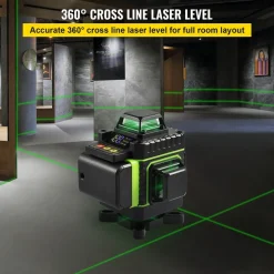 LIVELLA LASER A VERDE 16 LINEE AUTOLIVELLANTE 4X360° CON BASE DI TREPPIEDE