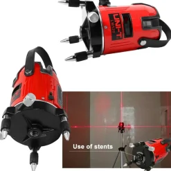 LIVELLA LASER TRACCIATORE AUTOLIVELLANTE 360º ROTAZIONE BOLLA DIGITALE 2 LINEE