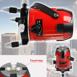 LIVELLA LASER TRACCIATORE AUTOLIVELLANTE 360º ROTAZIONE BOLLA DIGITALE 2 LINEE