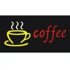 LOGO COFFEE INSEGNA LUMINOSA PER BAR RISTORANTE PIZZERIA A LED SCRITTA CAFFè