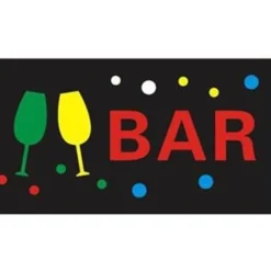 LOGO INSEGNA LUMINOSA PER BAR RISTORANTE PIZZERIA A LED SCRITTA BAR VETRINA