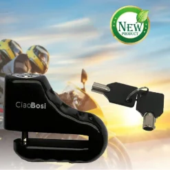 LUCCHETTO BLOCCA DISCO CON ALLARME SONORO SICUREZZA ANTIFURTO MOTO BICI CX-9567