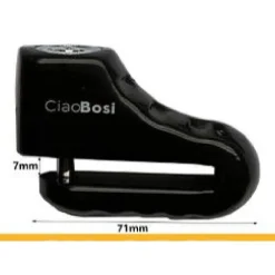 LUCCHETTO BLOCCA DISCO CON ALLARME SONORO SICUREZZA ANTIFURTO MOTO BICI CX-9567