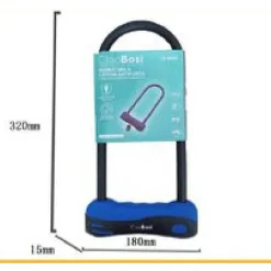 LUCCHETTO CATENA CATENACCIO ACCIAIO FORMA U PER BICI BICICLETTA MOTO MTB CX-9548