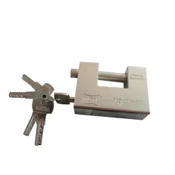 LUCCHETTO PER SERRANDA CORAZZATO IN ACCIAIO TEMPERATO 94 X 30 X 70mm ANTISCASSO