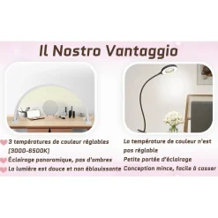 LUCE A MEZZA LUNA PER SCRIVANIA LAMPADA LUNARE A LED PER UNGHIE TRUCCO ESTETISTA