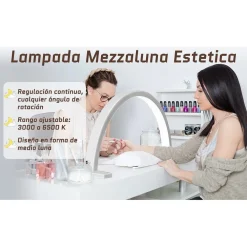 LUCE A MEZZA LUNA PER SCRIVANIA LAMPADA LUNARE A LED PER UNGHIE TRUCCO ESTETISTA