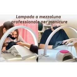 LUCE A MEZZA LUNA PER SCRIVANIA LAMPADA LUNARE A LED PER UNGHIE TRUCCO ESTETISTA