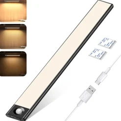 LUCE DI SICUREZZA LED BATTERIA RICARICABILE SENSORE MOVIMENTO MAGNETICA Q-LED80