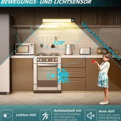 LUCE DI SICUREZZA LED BATTERIA RICARICABILE SENSORE MOVIMENTO MAGNETICA Q-LED80