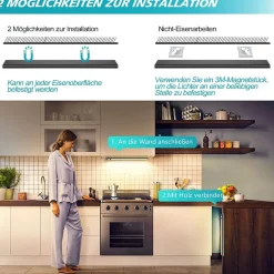 LUCE DI SICUREZZA LED BATTERIA RICARICABILE SENSORE MOVIMENTO MAGNETICA Q-LED80