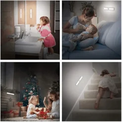 LUCE DI SICUREZZA LED BATTERIA RICARICABILE SENSORE MOVIMENTO MAGNETICA Q-LED80