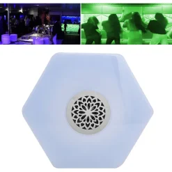 LUCE E27 LED BLUETOOTH ALTOPARLANTE FORMA DISCO VOLANTE COLORATO RGBW TELECOMANDO