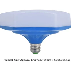 LUCE E27 LED BLUETOOTH ALTOPARLANTE FORMA DISCO VOLANTE COLORATO RGBW TELECOMANDO