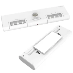 LUCE LED PER ARMADIO CON SENSORE PIR MOVIMENTO A BATTERIE ACCENSIONE AUTOMATICA