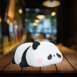 LUCE NOTTURNA FORMA PANDA LAMPADA A LED IN SILICONE DIMMERABILE RICARICABILE USB