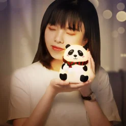 LUCE NOTTURNA PANDA LED SENSORE TOUCH LAMPADA DA TAVOLO USB RICARICABILE CAMERA
