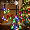 LUCI DI NATALE A BATTERIA CON VENTOSA TENDA LUMINOSA X VETRO FINESTRA MULTICOLOR