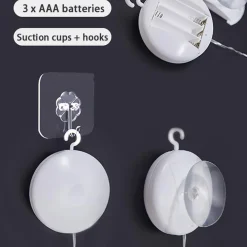 LUCI DI NATALE A BATTERIA CON VENTOSA TENDA LUMINOSA X VETRO FINESTRA MULTICOLOR