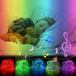 LUCI NATALIZIE A STRISCE LED APP 10MT USB BLUETOOTH DECORATIVE PER ALBERO NATALE