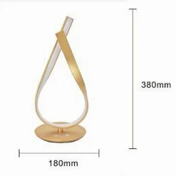 LUME INTRECCIATO LED ORO 12 W LAMPADA DA TAVOLO DESIGN MODERNO DOPPIA LUCE 32712