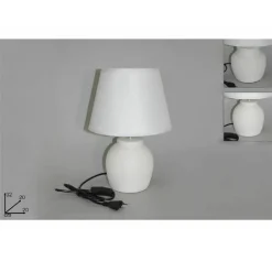 LUME LAMPADA ABAT JOUR COMODINO COMÒ 32CM LUCE BIANCA PIETRA MODERNA LN002534