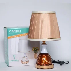 LUME LAMPADA ABAT JOUR COMODINO COMÒ DA TAVOLO ARREDO CAMERA CASA LUCE TX-9774