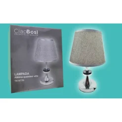 LUME LAMPADA DA TAVOLO ABAT JOUR COMODINO COMÒ ARREDO CAMERA CASA LUCE TX-9770