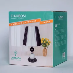 LUME LAMPADA DA TAVOLO ABAT JOUR CON PARALUME COMODINO CAMERA CASA LUCE TX-9775