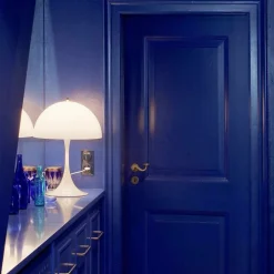 LUME MODERNO BIANCO ABAT JOUR ATTACCO E27 LAMPADA DA TAVOLO SCRIVANIA LUMETTO D12