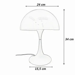 LUME MODERNO BIANCO ABAT JOUR ATTACCO E27 LAMPADA DA TAVOLO SCRIVANIA LUMETTO D12