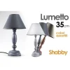 LUMETTO 35CM SHABBY CHIC LAMPADA DA TAVOLO SCRIVANIA ABAT JOUR COLORI ASS 679469