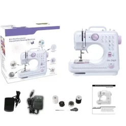 MACCHINA DA CUCIRE PORTATILE CON 12 PUNTI USO DOMESTICO SISTEMA CON 2 VELOCITÀ DI CUCITO