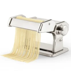MACCHINA PER PASTA MANUALE DA CUCINA IN ACCIAIO CROMATO FETTUCCINE TAGLIOLINI