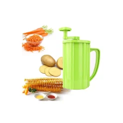 MACCHINA TAGLIA PATATE A SPIRALE TAGLIERINA MULTIFUNZIONE PER FRUTTA VERDURA