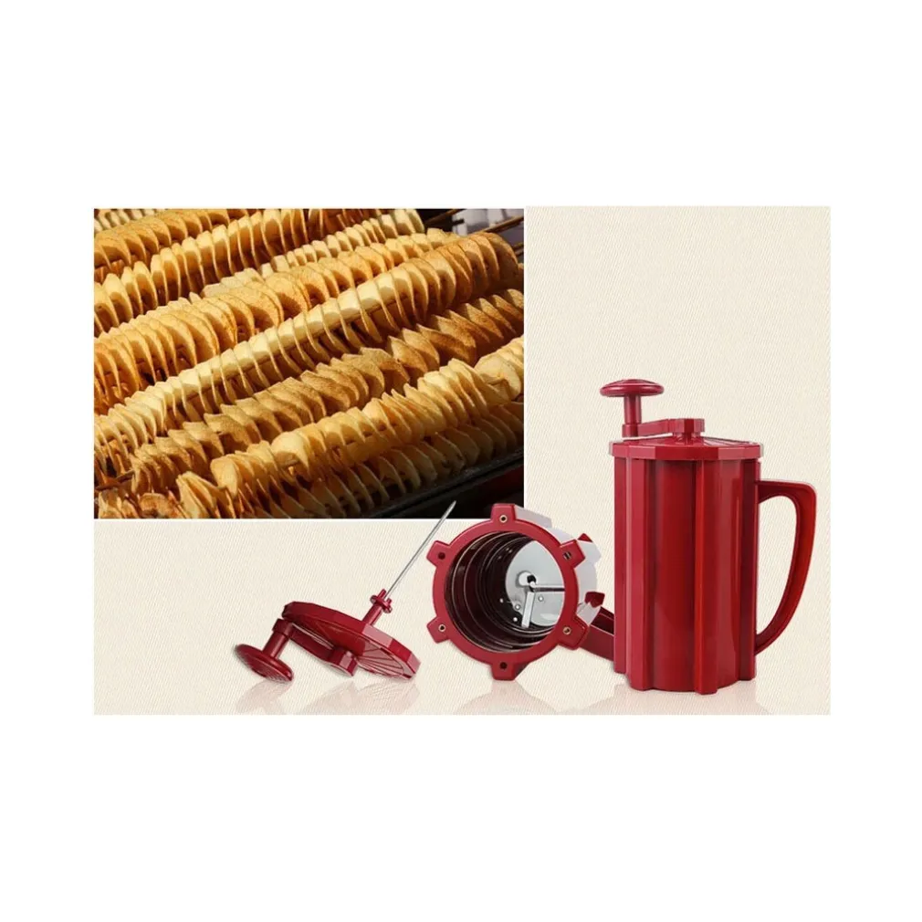 MACCHINA TAGLIA PATATE A SPIRALE TAGLIERINA MULTIFUNZIONE PER FRUTTA VERDURA