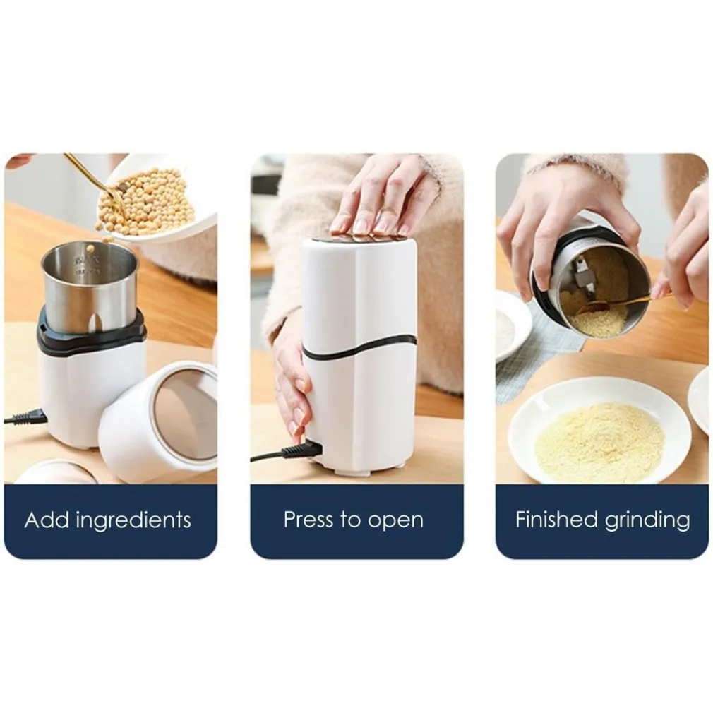 MACINACAFFÈ ELETTRICA LAME ACCIAIO PER MACINARE CHICCHI DI CAFFÈ SPEZIE Q-YM168