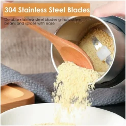 MACINACAFFÈ ELETTRICA LAME ACCIAIO PER MACINARE CHICCHI DI CAFFÈ SPEZIE Q-YM168