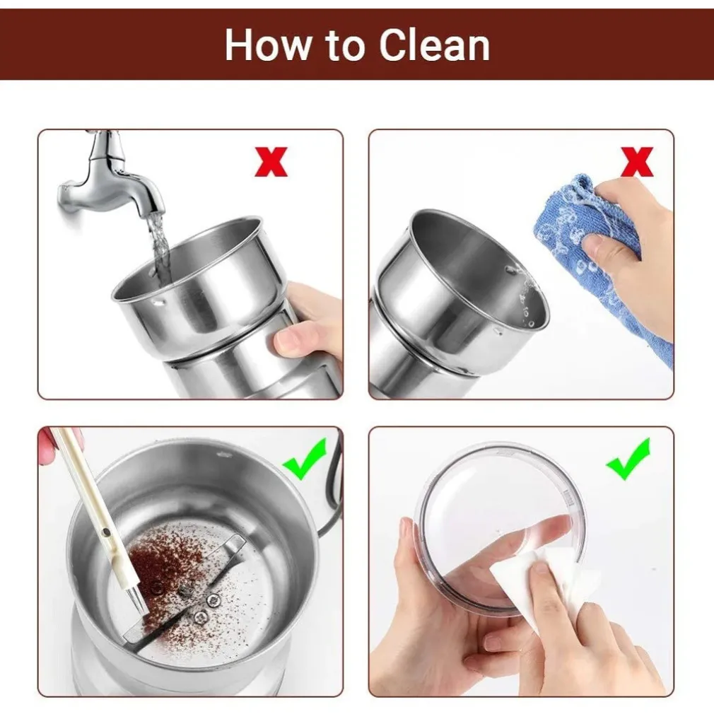 MACINACAFFÈ ELETTRICO 150W LAME ACCIAIO MULTIFUNZIONE PER CHICCHI CAFFÈ SPEZIE