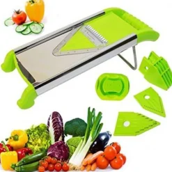 MANDOLINA AFFETTA VERDURE AFFETTATORE MULTIUSO CON LAMA IN ACCIAIO INOX
