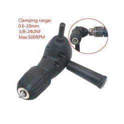 MANDRINO ANGOLARE 90° ACCESSORIO PER TRAPANO A CREMAGLIERA 0,6 - 10 MM