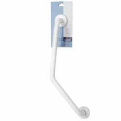 MANIGLIONE DA BAGNO PER ANZIANI DISABILI ACCIAIO BIANCO ANTISCIVOLO 60 CM