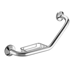 MANIGLIONE SICUREZZA BAGNO PORTASAPONE MANIGLIA DOCCIA ANZIANI DISABILI 45 CM